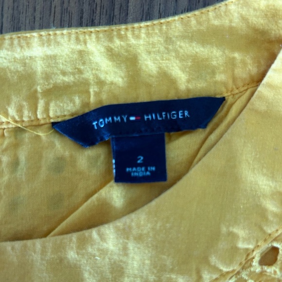 Tommy Hilfiger yellow textured dress. It runs small. - Picture 3 of 3